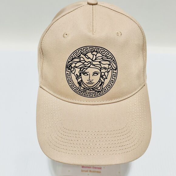 Versace Medusa Logo Men’s Hat Size 57 cm Beige Baseball Cap Adjustable NWT $350 - Picture 2 of 13